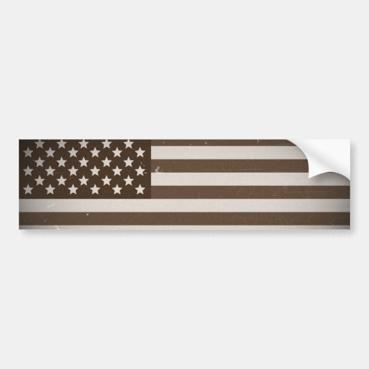 Vintage US-Flagge Autoaufkleber (Vorne)