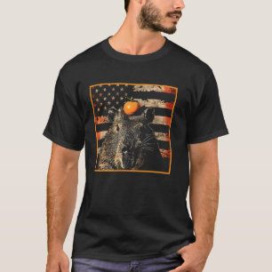 Vintage US-Flagge Capybara Meme 4. Juli Kinder Män T-Shirt