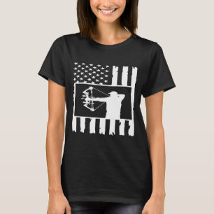 Vintage US-Flagge Colorado Bogenschießen T-Shirt