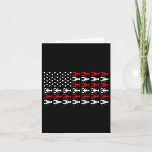 Vintage US-Flagge Crawfish Season Crawfish Boil Pa Karte