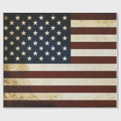 Vintage US-Flagge Geschenkpapier (Flach)