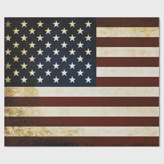 Vintage US-Flagge Geschenkpapier (Flach)