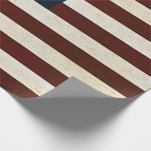 Vintage US-Flagge Geschenkpapier (Ecke)
