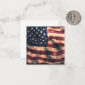 Vintage US-Flagge Grafik Mitteilungskarte (Vorderseite/Rückseite Beispiel)