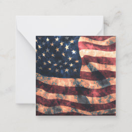 Vintage US-Flagge Grafik Mitteilungskarte
