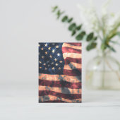 Vintage US-Flagge Grafik Visitenkarte (Stehend Vorderseite)