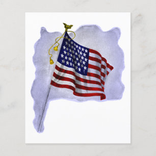Vintage US-Flagge in patriotischen Farben Flyer