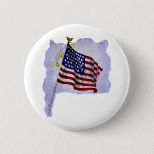 Vintage US-Flagge in patrouillischen Farben Button