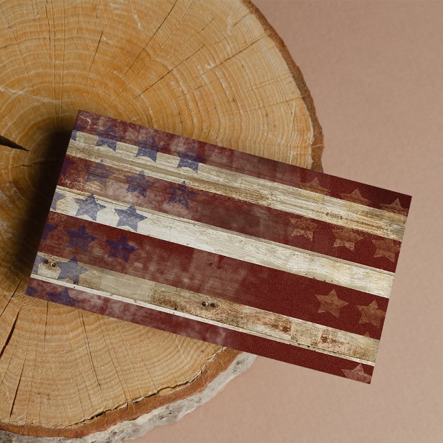 Vintage US Flagge Kiefernwaldmuster (Vintage Stars And Stripes Pine Wood Pattern)