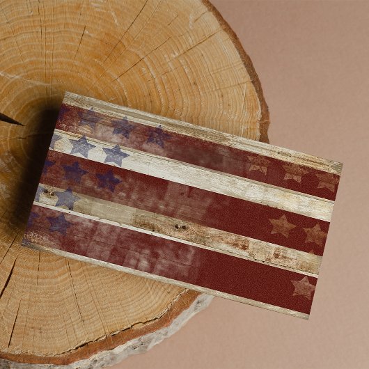 Vintage US Flagge Kiefernwaldmuster Adressaufkleber