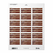 Vintage US Flagge Kiefernwaldmuster Adressaufkleber (Vorne)