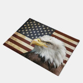 Vintage US-Flagge mit American Eagle Fußmatte (Schrägansicht)