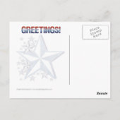 Vintage US-Flagge mit Star - Arkansas Postkarte (Rückseite)