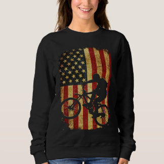 Vintage US-Flagge MTB Retro Mountainbike Sweatshirt