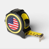 Vintage US-Flagge Personalisiert Monogram Patrioti Maßband (Winkel)