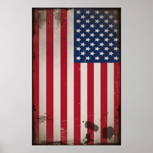 Vintage US-Flagge Poster (Vorne)