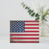 Vintage US-Flagge Postkarte (Stehend Vorderseite)