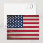 Vintage US-Flagge Postkarte (Vorne/Hinten)