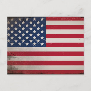 Vintage US-Flagge Postkarte