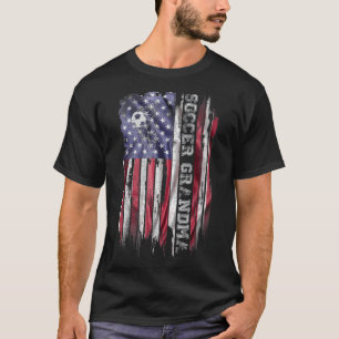 Vintage US-Flagge Proud Soccer Oma Football Sil T-Shirt