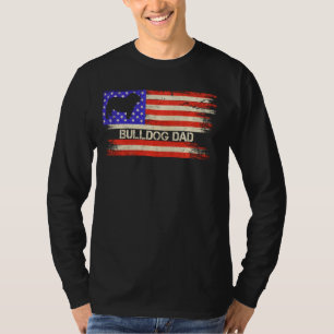 Vintage US-Flagge stolz Englisch Bulldog Hund Vate T-Shirt