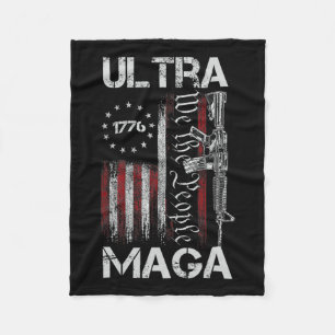 Vintage US-Flagge Ultra Gun USA 4. Juli Trump 2 Fleecedecke