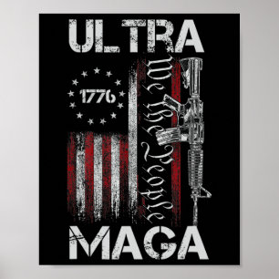Vintage US-Flagge Ultra Mega Gun USA 4. Juli 2009 Poster