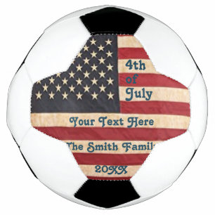 Vintage US Flagge unter amerikanischer Flagge Fußball