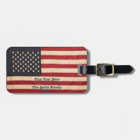 Vintage US Flagge unter amerikanischer Flagge