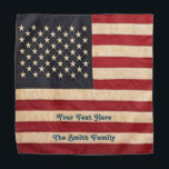 Vintage US Flagge unter amerikanischer Flagge Halstuch<br><div class="desc">Vintage US Flagge - Muster der amerikanischen Flagge</div>