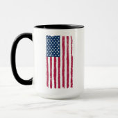 Vintage US-Flagge (Vertikal) / Tasse für Blauen Te (Links)