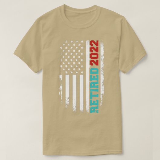 Vintage US-Flagge von 2022 T-Shirt (Design vorne)