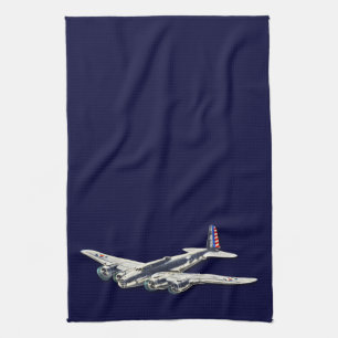 Vintage US-Flugzeug aus dem Zweiten Weltkrieg Küchentuch
