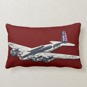 Vintage US-Flugzeug aus dem Zweiten Weltkrieg Lendenkissen