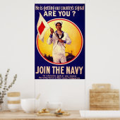 Vintage US-Marine ~ WW1 Poster (Küche)