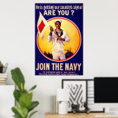 Vintage US-Marine ~ WW1 Poster (Heimbüro)