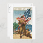 Vintage US-Militärposter-T-Shirts, Karten, Geschen Postkarte (Vorne/Hinten)