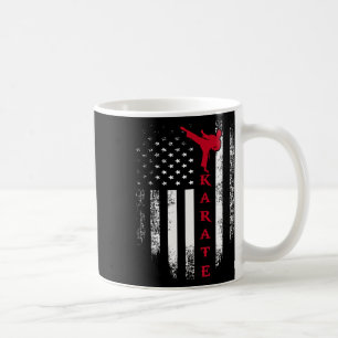Vintage US Red White Karate American Flag Cool Kaffeetasse