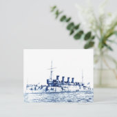 Vintage US-Schlacht Postkarte (Stehend Vorderseite)