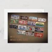 Vintage US-Teller Postkarte (Vorne/Hinten)