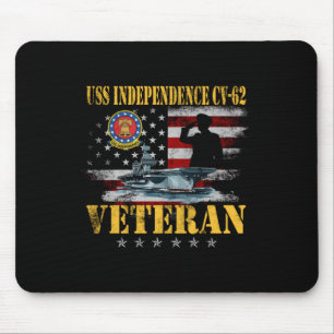 Vintage US-Unabhängigkeit Cv-62 Flugzeugträger Fl Mousepad