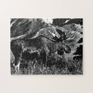 Vintage USA Alaska Bull Elch 1970 Puzzle
