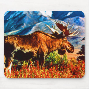 Vintage USA Alaska Bull-Elch Mousepad