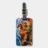 Vintage USA Alaska-Bulle Gepäckanhänger (Vorderseite vertikal)