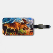 Vintage USA Alaska-Bulle Gepäckanhänger (Rückseite horizontal)