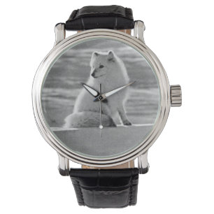 Vintage USA Alaska Eisfuchs Armbanduhr