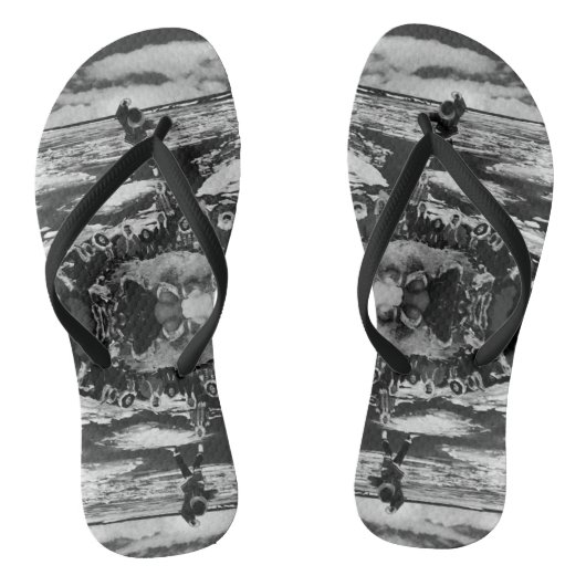 Vintage USA Alaska eskimo Decke werfen Badesandalen (Fußbett)