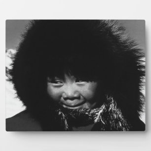 Vintage USA Alaska Eskimo-Kind 1970 Fotoplatte