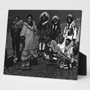 Vintage USA Alaska Eskimo Tänzer 1970 Fotoplatte