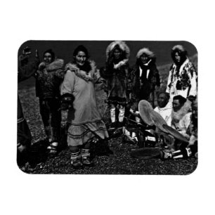 Vintage USA Alaska Eskimo Tänzer 1970 Magnet